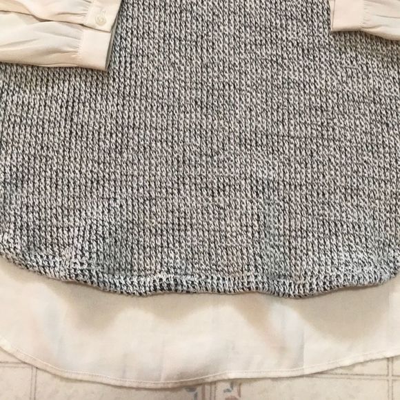 LOFT Mixed Media Sweater Blouse - Picture 7 of 10